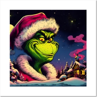 Whimsical Holidays: Grinch-Inspired Artwork and Festive Delights Posters and Art